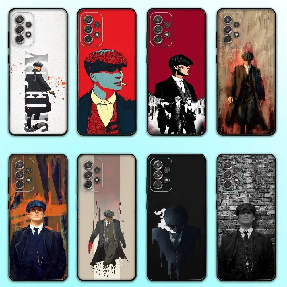 

P-Peaky B-Blinders Movie Phone Case For Samsung S 25,24,23,22,30,21,10,9,Ultra,Plus,Lite,FE,4,5 G Soft Black Case