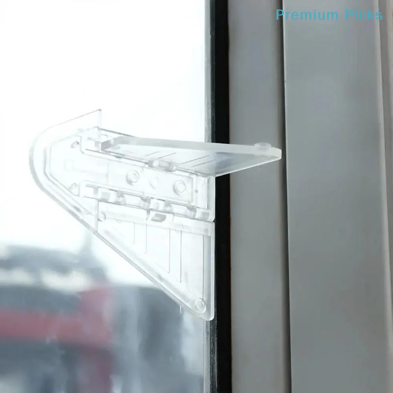 portableChild Safety Butterfly Sliding Lock No Drilling Adhesive Lock for Window Door Closet Drawer Baby Security Guard