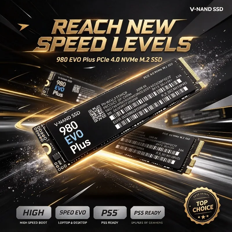 980 EVO Plus M.2 2280 NVMe PCIe4.0 x4 TLC Internal SSD 500GB 1TB 2TB 4TB High-Speed Storage PS5 Gaming Desktop Laptop New.