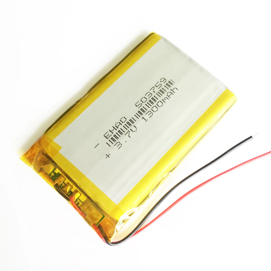 10 sztuk 3.7V 1300mAh 503759 litowo-polimerowa LiPo akumulator do GPS PSP wideo DVD PAD e-booki Tablet głośnik do komputera Recoder