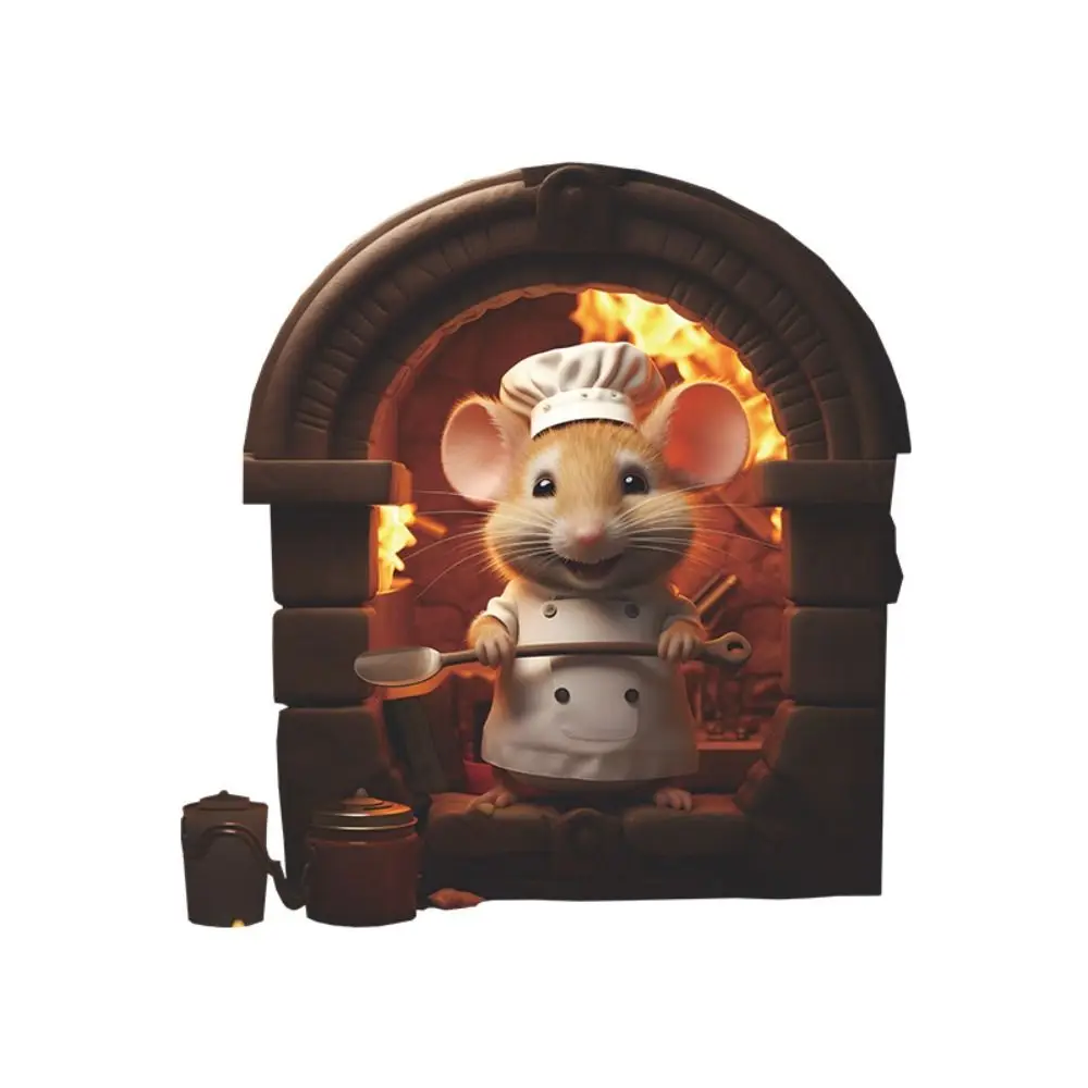 Cartoon Little Rat Hole Sticker Mini Cute Mouse Hole Wall Stickers DIY Mouse Hole 3D Rat Wall Decal Wall Beautification