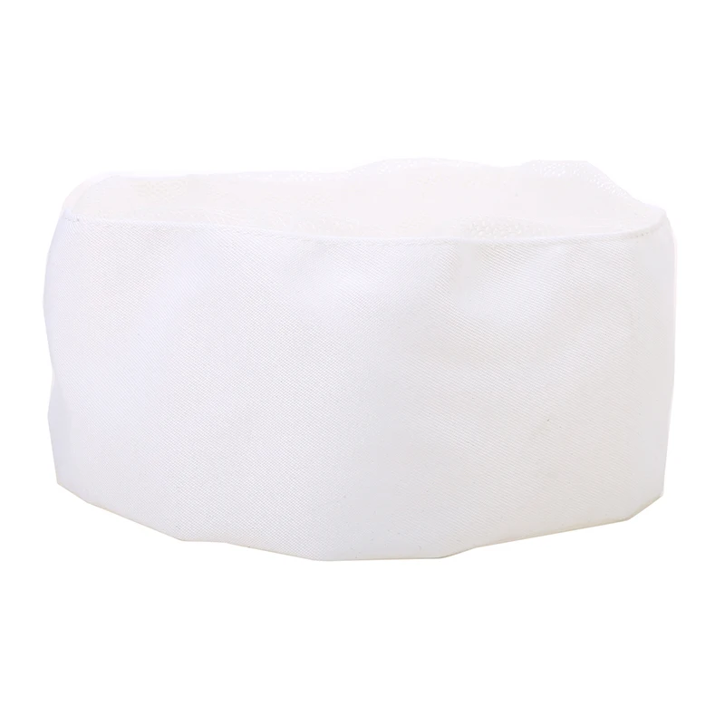 Uomini e donne cucina ristorante negozio cameriere cappello da cuoco maglia traspirante doppio strato Flat Top cappelli da lavoro