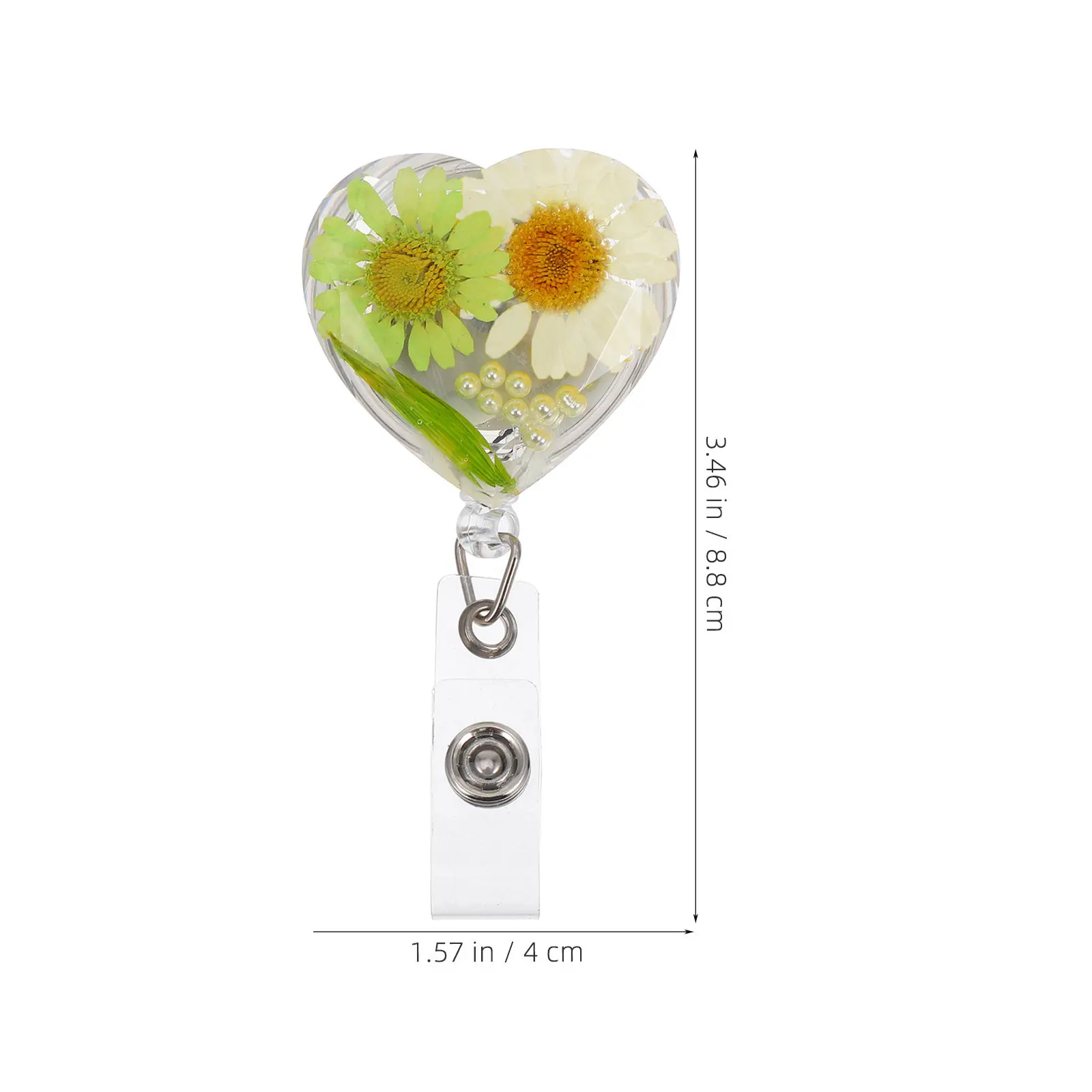 -Shaped Retractable Badge Reel ABS Resin Swivel Clip Nurse Student Office Id Card Holder Chest Badge Easy Pull