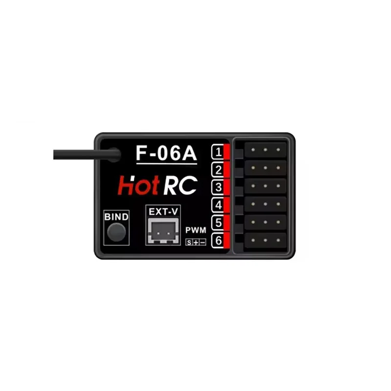 HOTRC DS-600 6CH 2.4GHz Radio System Transmitter Remote Controller with DS 600 PWM 6 Channel Receiver for RC Boat image 3
