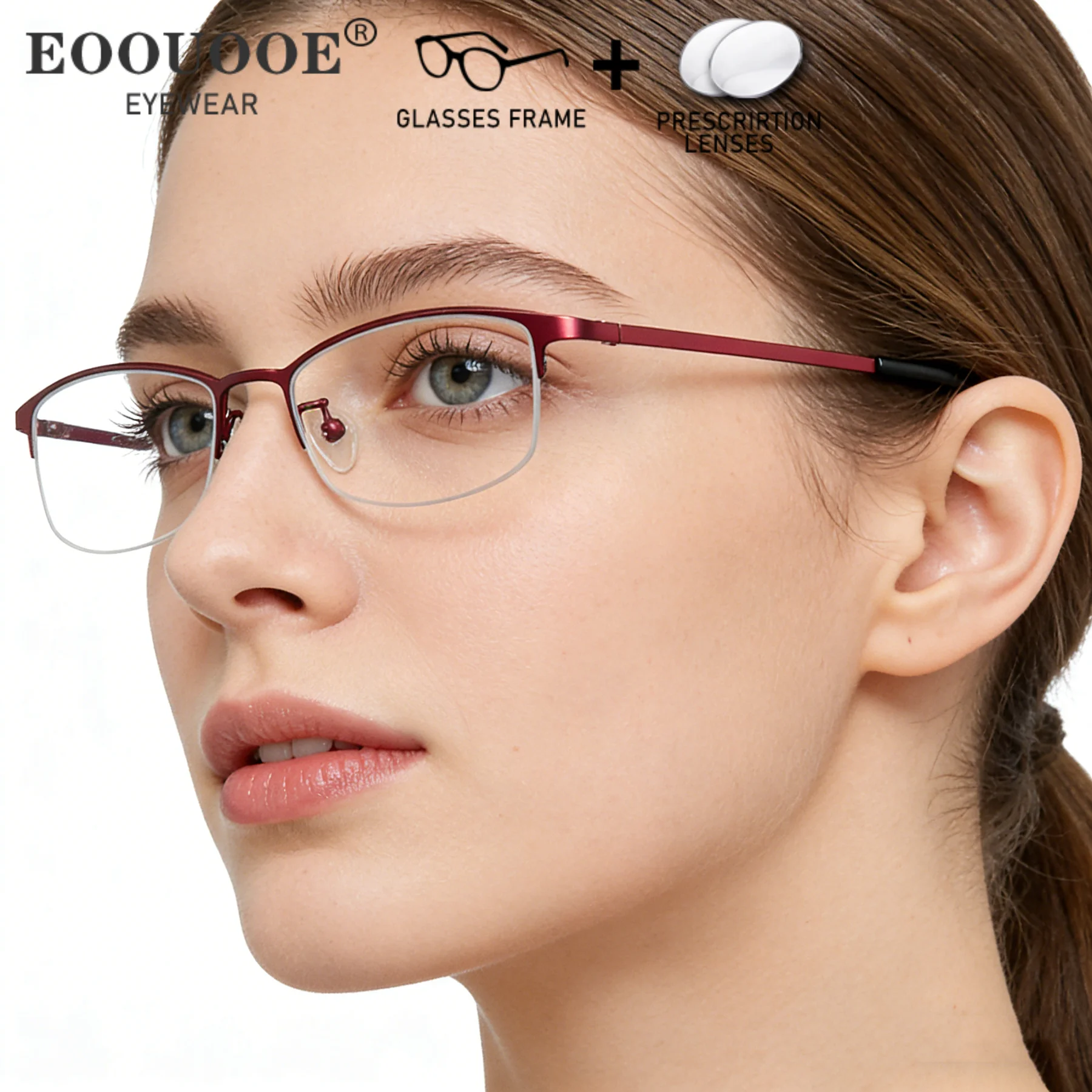 

High Quality Pure Titanium Glasses For Men Women Prescription Progressive Myopia Lenses Optical Eyeglasses Filter Blue Light