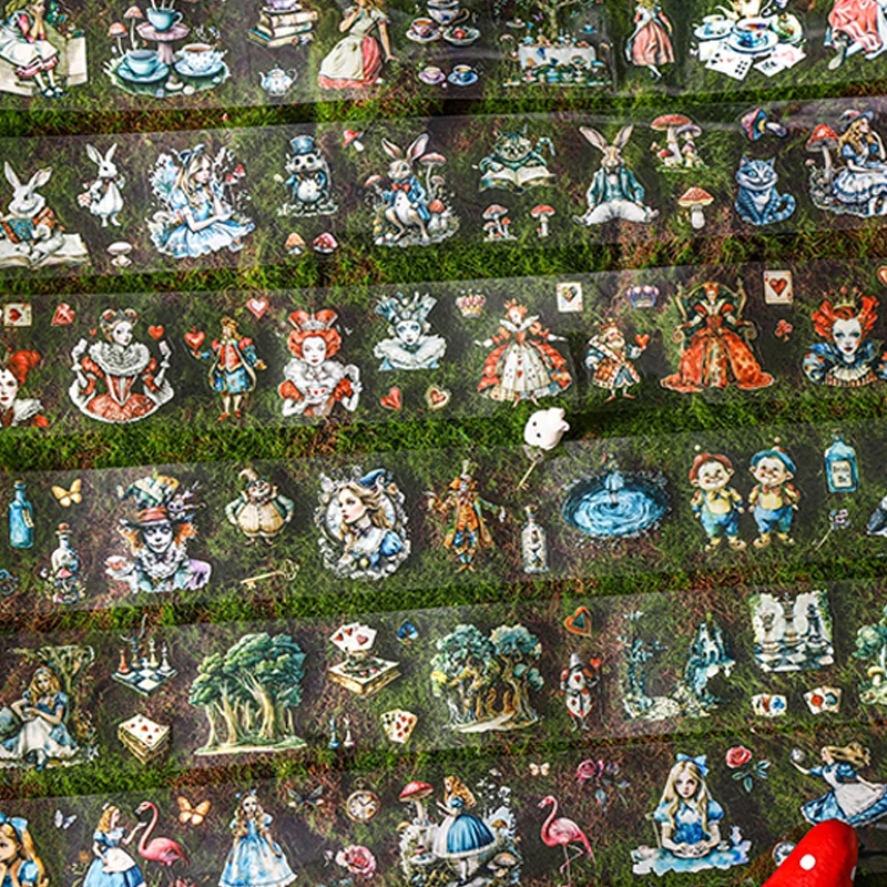 Mr Paper 3rolls Tea Tale Room Series Fantasy Theme Die-cut Tape DIY Handbook Material Collage Calendar Greeting Card