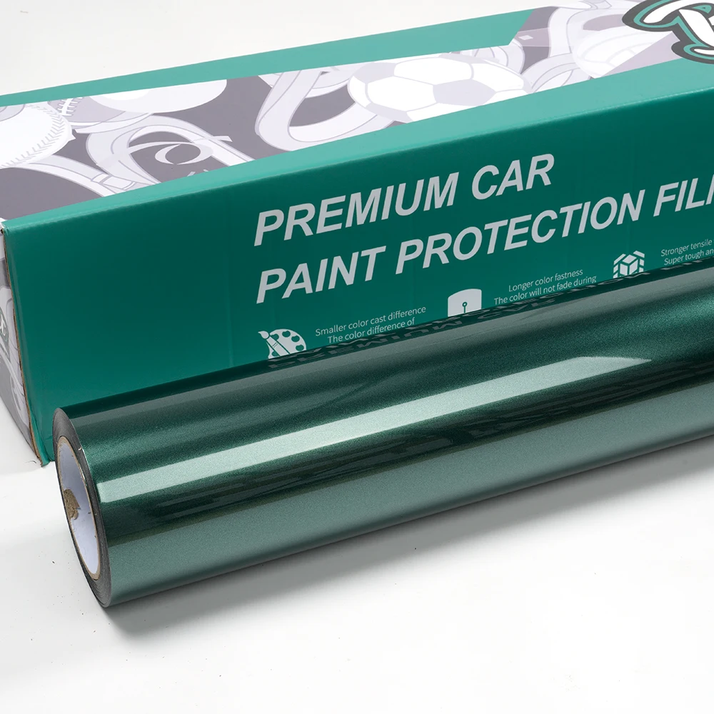 2025 エアチャネルリムーバブルカーステッカーラッピングPET緑色メタリックダークパープルキャストビニールラップ