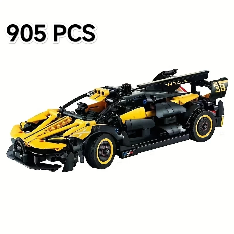 905pcs Champagne Car 1:16 Fit Roadster Model Kit Model Building Blocks Toys Gifts Children\'s  Adult Toys Compatible 42151