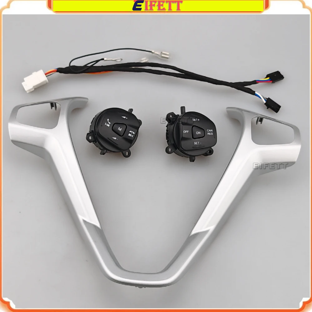 1 Set Car Steering Wheel Audio Volume Cruise Control Switch Button For Ford Escort Fiesta MK7 MK8 ST Ecosport 2013 view 2