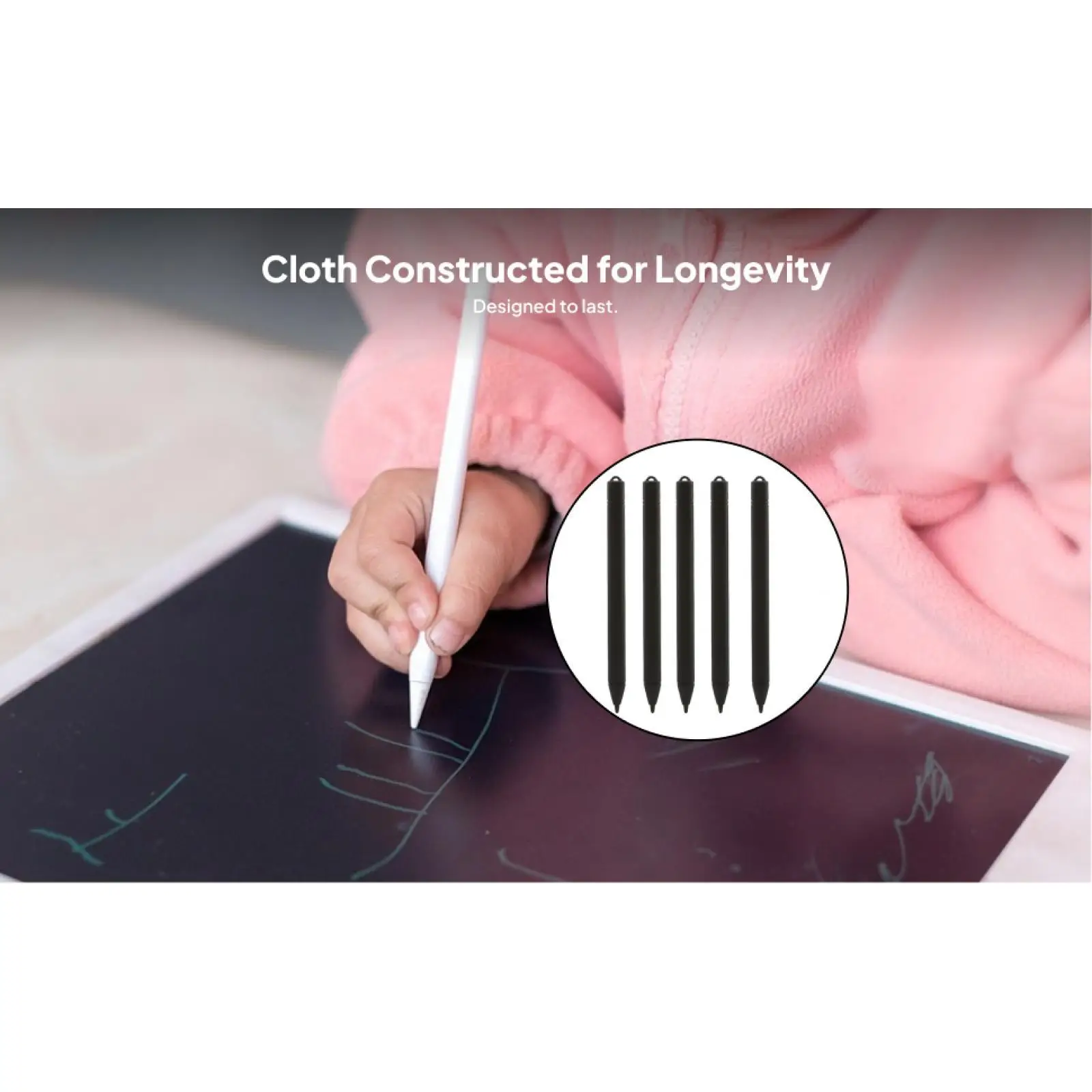 LCD Writing Board Stylus Replacement Plastic Pen Five Pack Creative Drawing Pad Accessory for Educational Notes