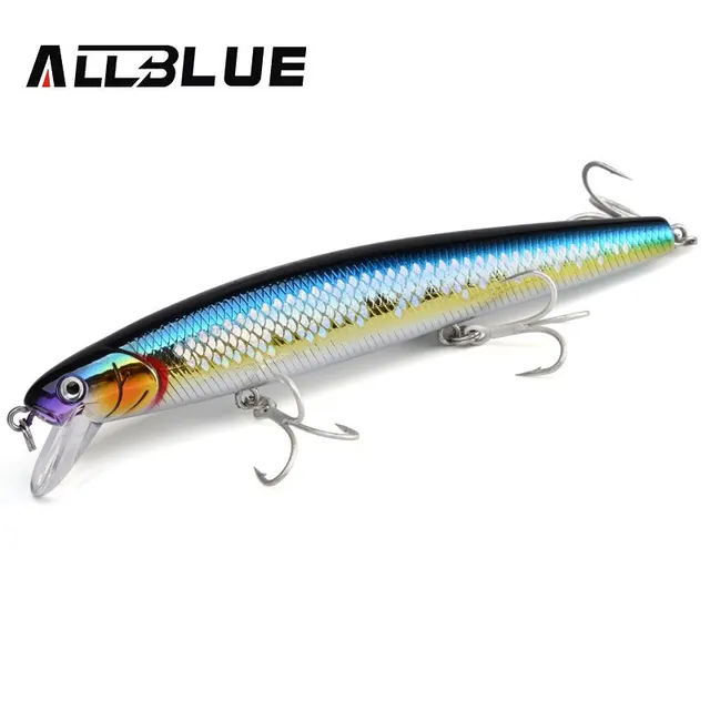 ALLBLUE Flash 110 przynęta wędkarska 110mm 5/8 uncji Glow Jerkbait Wobbler wolno zawieszający plastikowy sztuczna przynęta sprzęt do szczupaka okonia