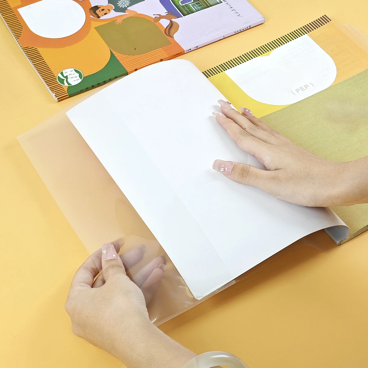30Pcs Self Adhesive Book Covers with Strips, High-Quality Material, Suitable Students, Schools, Archive, Commemorative Books