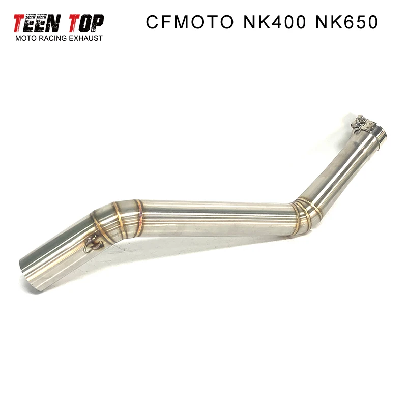 

For CFmoto NK400 NK650 Middle Link Pipe NK 650 NK 400 Motorcycle Exhaust Middle Pipe Motorbike Escape Moto Mid Connect Tube