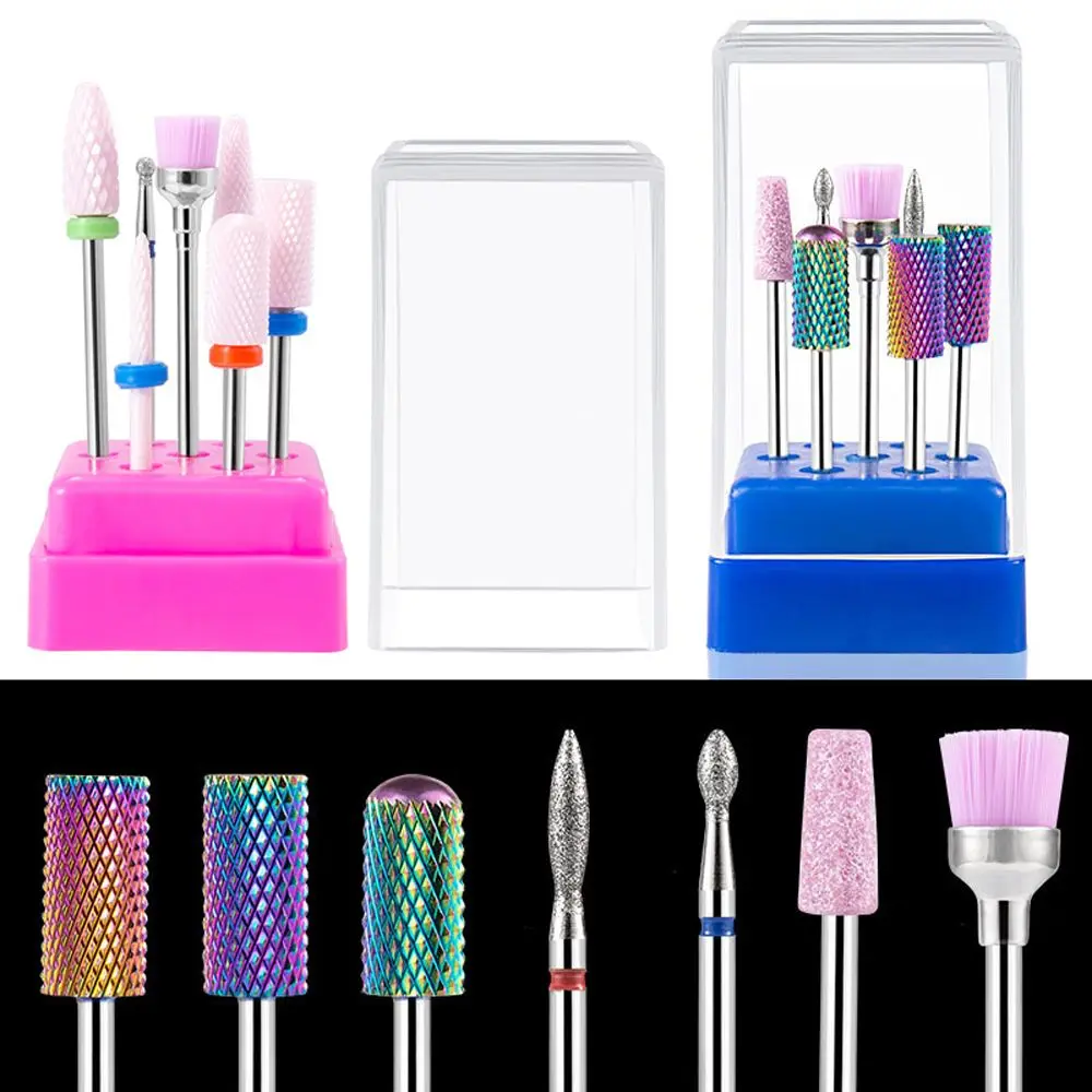 Nail Gel Polish Accessory Ceramic Nail Drill Bit Nail Milling Cutters Set Grinding Head Sander Tool Electric Grinder Head