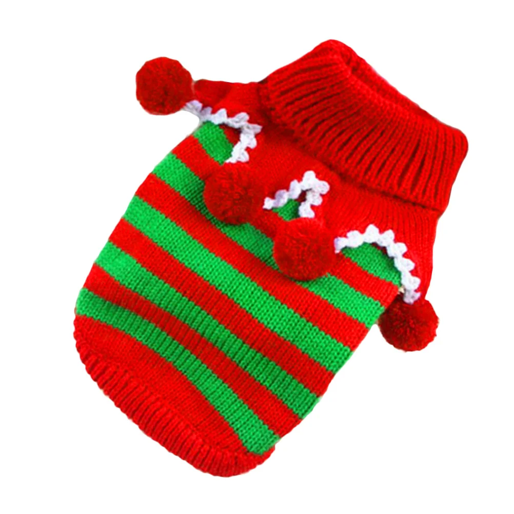 

Red Green Stylish Pet Dog Christmas Striped Sweater S Durable Long-Lasting Use Easy to Put on Perfect for Walking Jogging