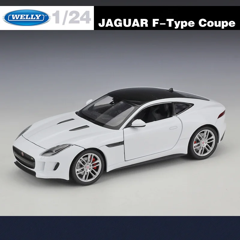 Welly 1:24 JAGUAR F-Type Coupe Alloy Sports Car Model Simulation Diecast Metal Vehicles Car Model Collection Childrens Toy Gifts