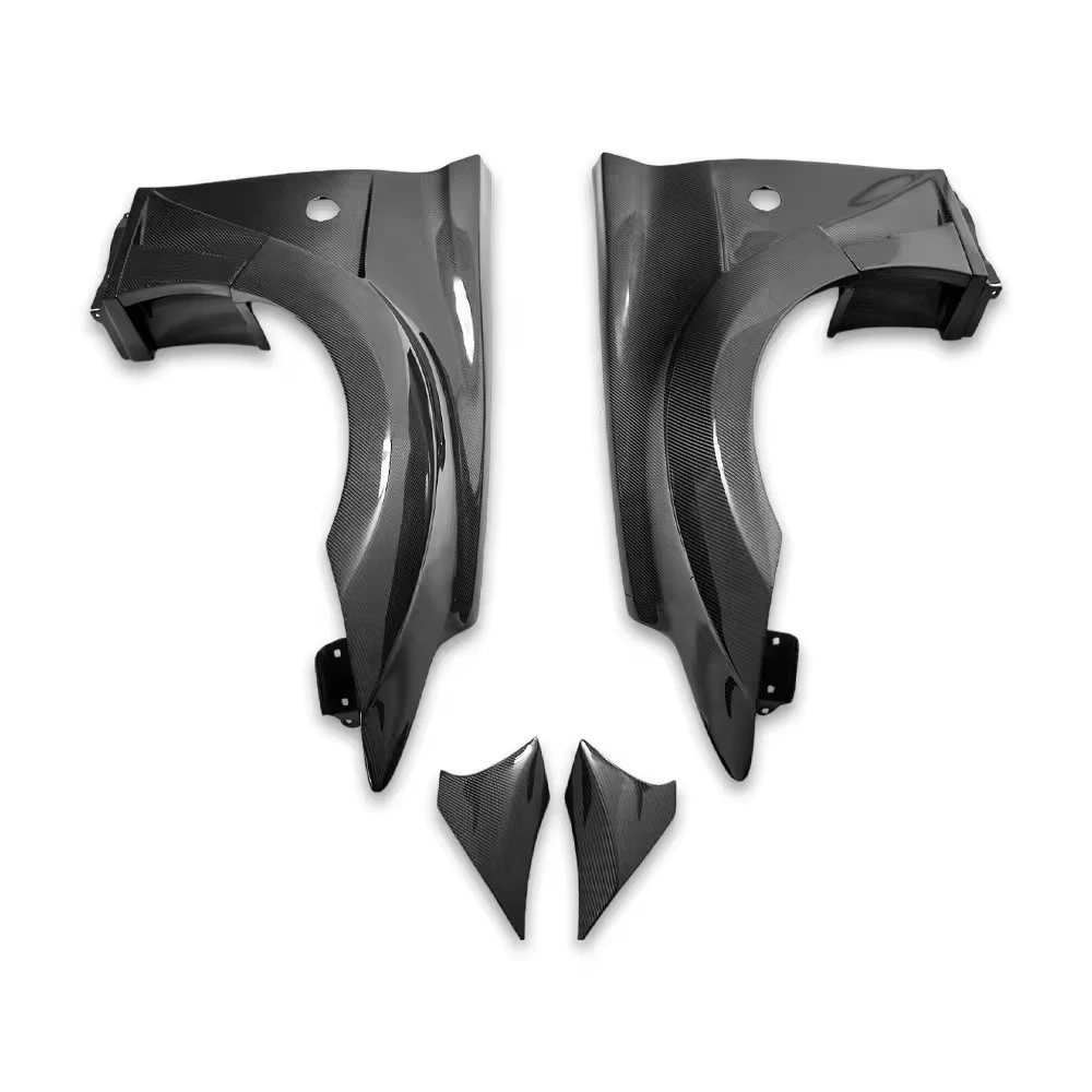 

V Style 3K Twill Carbon Fiber Front Fender Vents New Side Bumper for Nissan 370z 2009-2020,After actual vehicle installation