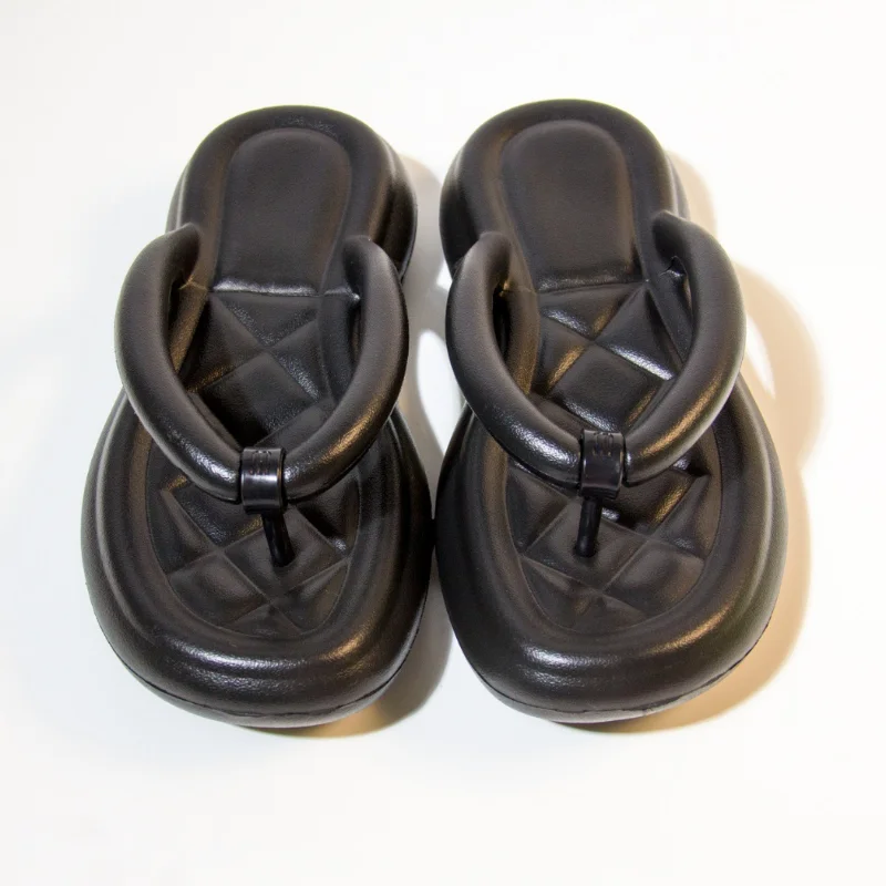 Women's Flip Flops Flat Heels Beach Shoes for Female Summer Cool Solid Outside Wear Leisure Vacation Trend Woman Slippers