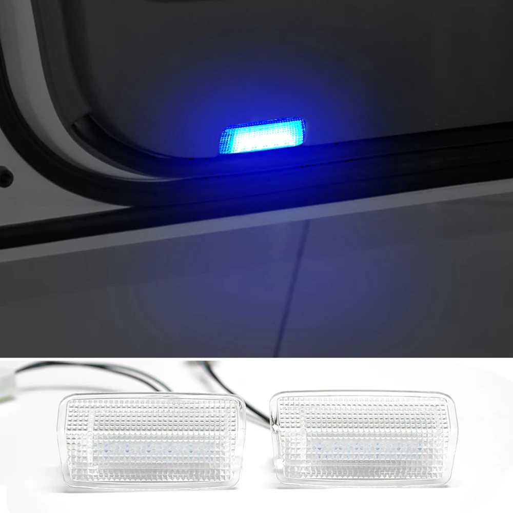 

2 шт. светодиодный светильник для боковой двери, приветственный светильник для ног для Lexus IS ES LS RX GX LX GS 2006+, белые лампы для салона автомобиля