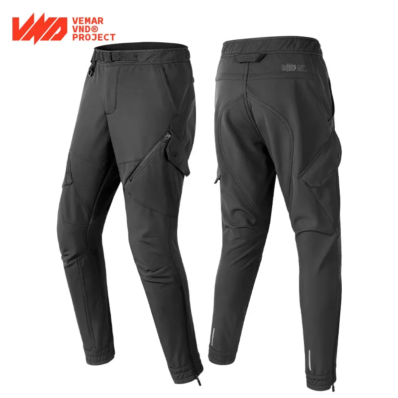 

VND Men's Riding Trousers Winter Windproof Warm Waterproof CE2 Motocicleta Moto Protector Daily Work Commuter Motorcycle Pants