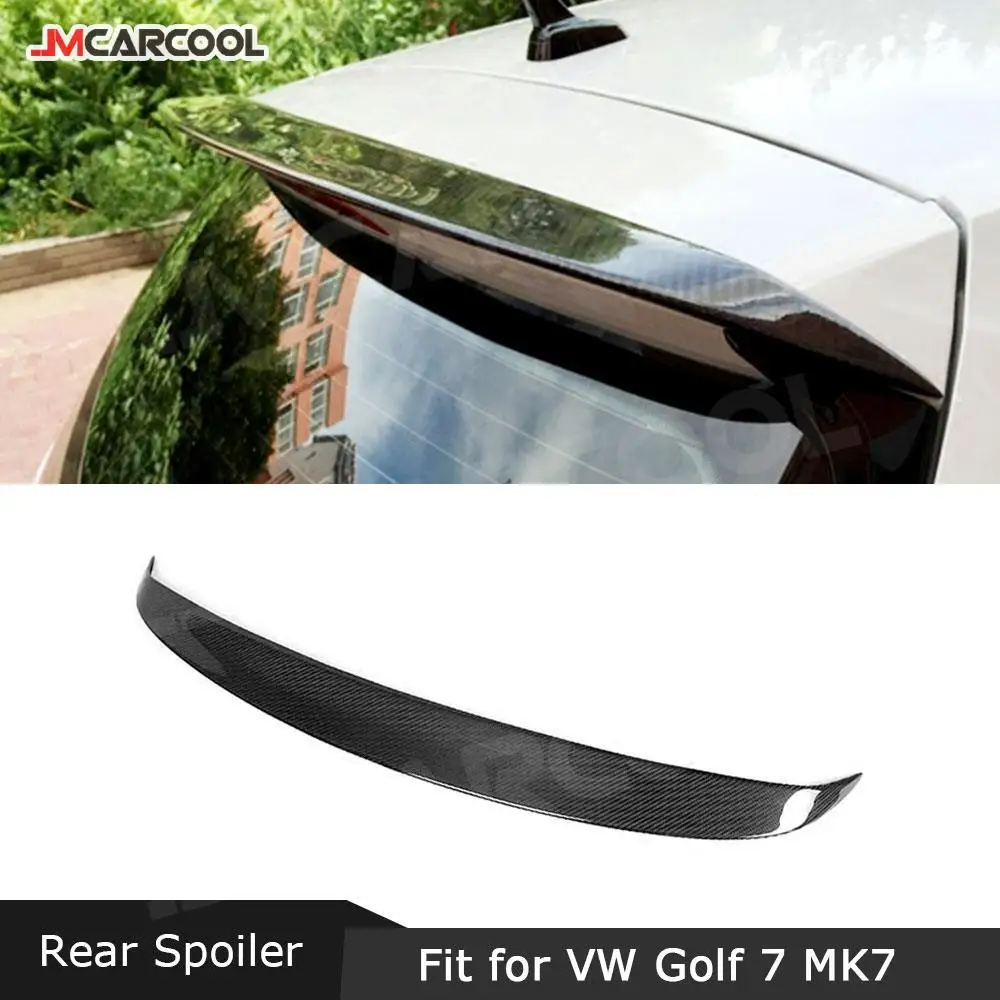 

JMCARCOOL для Volkswagen Golf 7 VII MK7 Standard Rline 2014-2017, не GTI и R, спойлер из углеродного волокна на заднюю крышу автомобиля, багажник, крыло