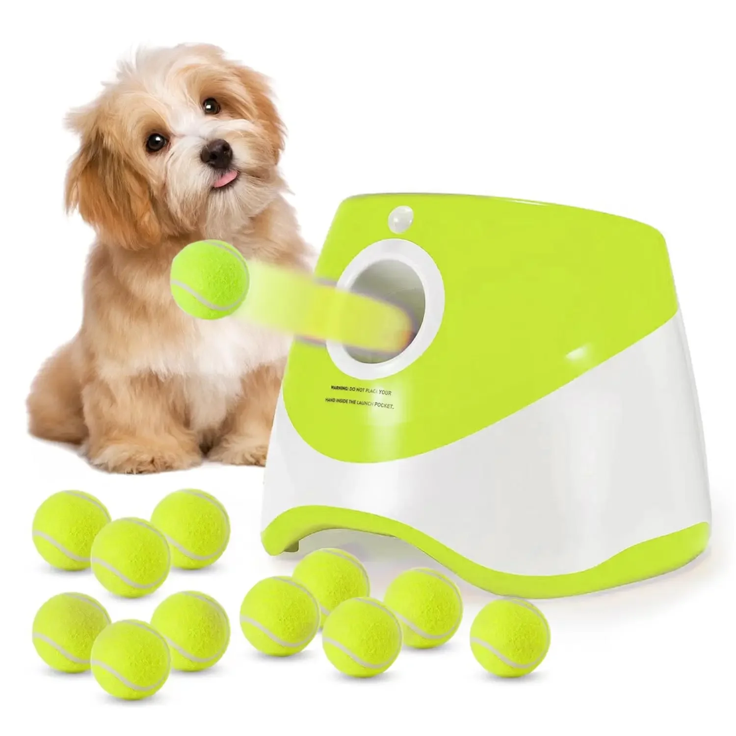 ball launcher dog toy with 6 Tennis Balls,Interactive Dog Toy Automatic juguetes para perros launcher dog thrower cachorro camp