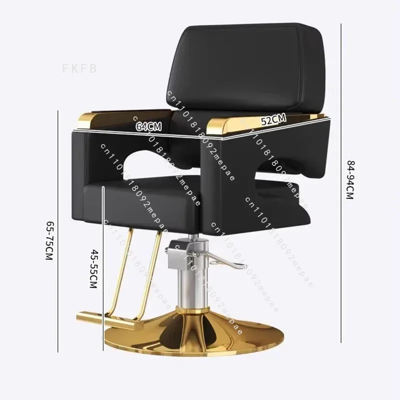 Luxury Salon Chair Metal Protector Backrest Swivel Barber Chair Nordic Comfy Cadeira De Cabeleireiro Salon Furniture