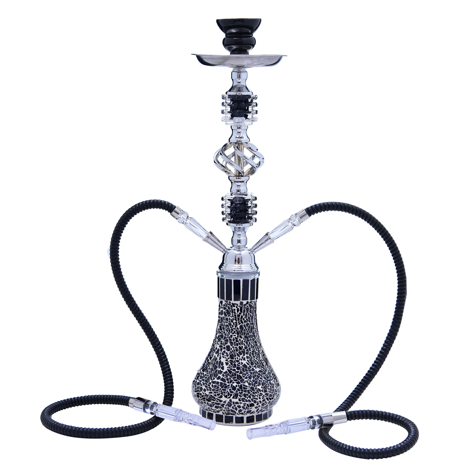 2 Tubes Arabic Hookah Complete Set Smoking Accessories Cigarette Mosaics Shisha Hookah