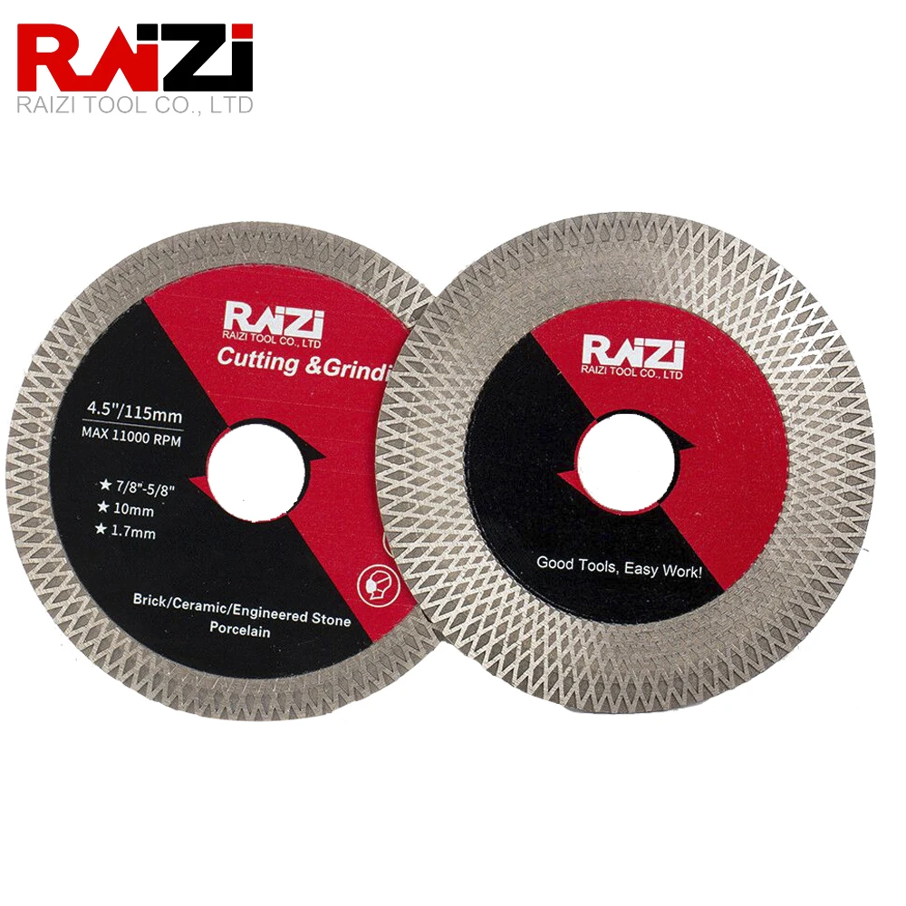 Raizi 115/125mm Double Sided Diamond Cutting Disc Saw Blade For Tile Ceramic Porcelain Marble Stone Grinding Wheel