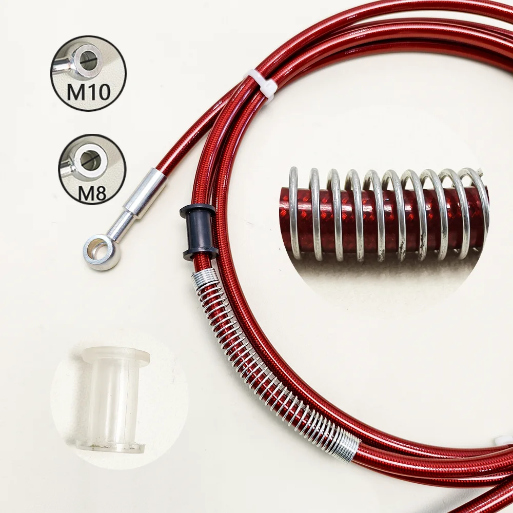 30cm-500cm Motorcycle Brake Hose Hydraulic DOT Line Cable 8mm 10mm Banjo for Suzuki Kawasaki Yamaha Pipe Line Braided oil hose