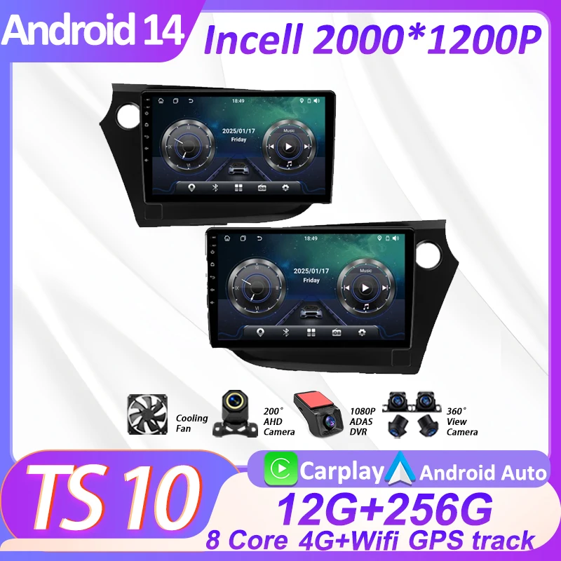 

2din Автомобильный Android для Honda Insight 2 LHD RHD 2009-2014 Беспроводной Android Авто Радио Carplay Интеллектуальные автомобильные системы Bluetooth