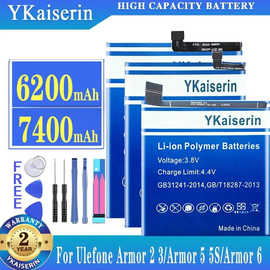 

Аккумулятор ykaisin для Ulefone Armor 2 3 5 6 Armor2 Armor3 Armor5