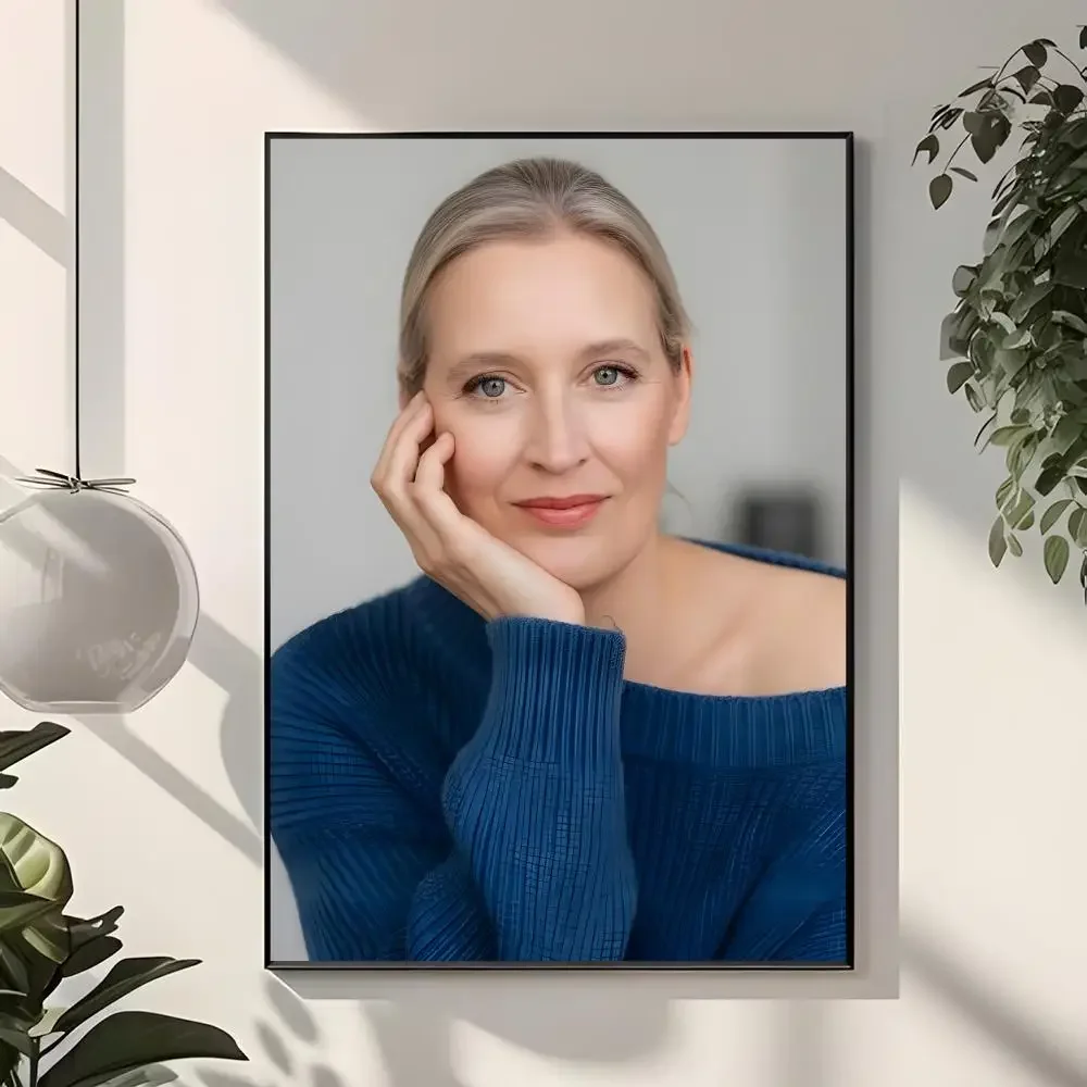 Serious Publicfigure A-Alice Elisabeth Weidel Poster  Classic Home Interior Design & Modern Wall Decor Art Collection