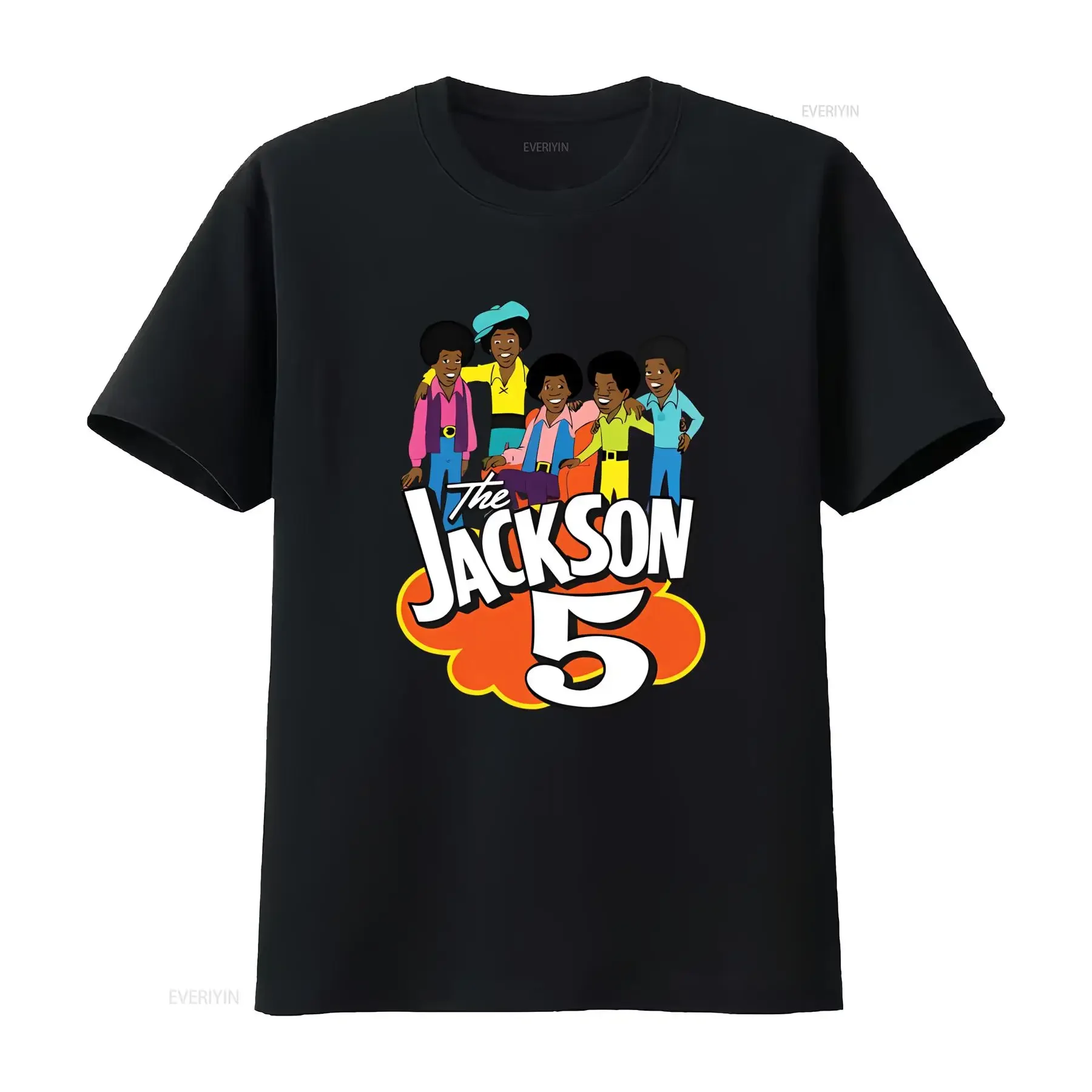 Jackson 5 Vintage Cartoon Drawing T Shirt Medium Gray with Michael Jermaine Tito vintage Washed designer clothes Soft homme