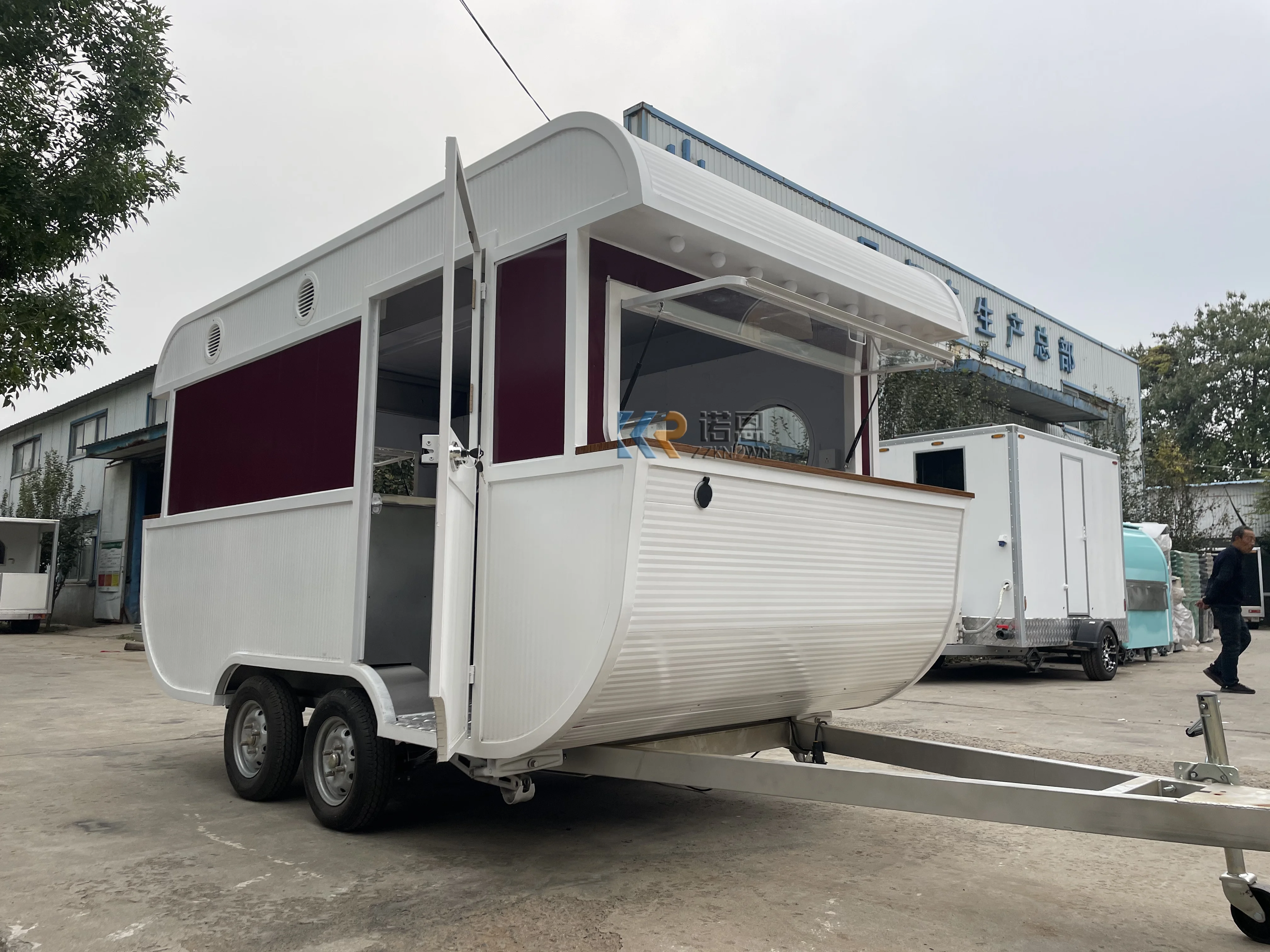 Populer 4m jenis perahu makanan Trailer Burger es krim kopi rumah makanan ringan truk