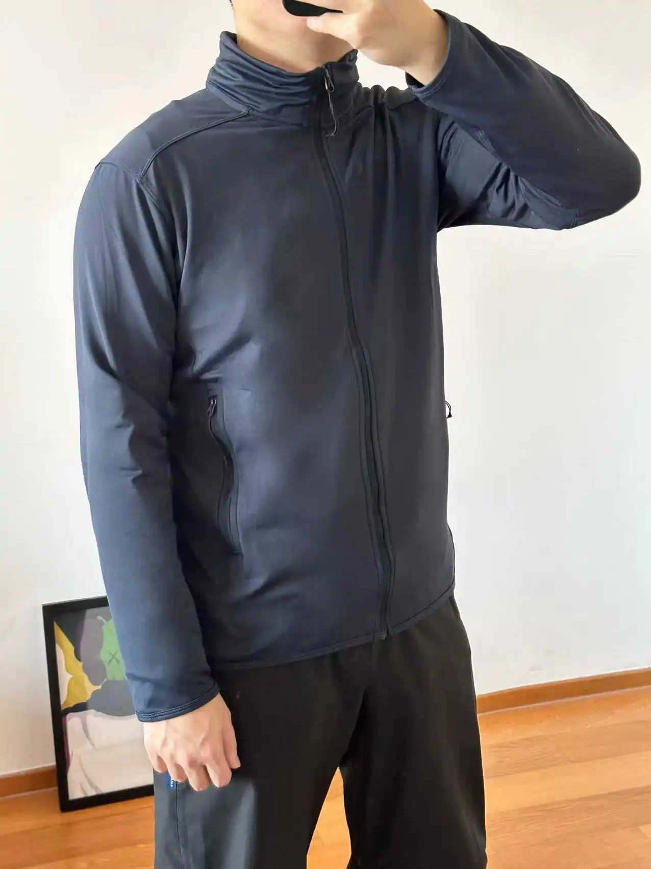 

3D Stereo Tailoring Men's Spring Outdoor Casual Stand Collar Sport Jaet Coat Trendy Loose Fit Long Sve Regular Length