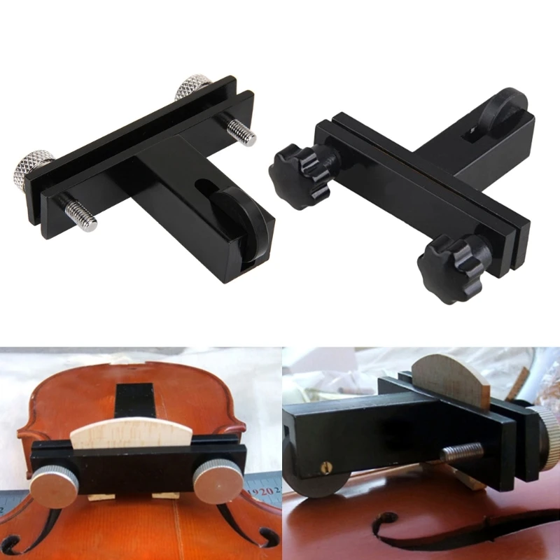 11UE Violin Luthier Redressal Tool Metal Bridge Holder Violin Bridge Fitting Tool Adjustable Violin Luthier Tool Durable