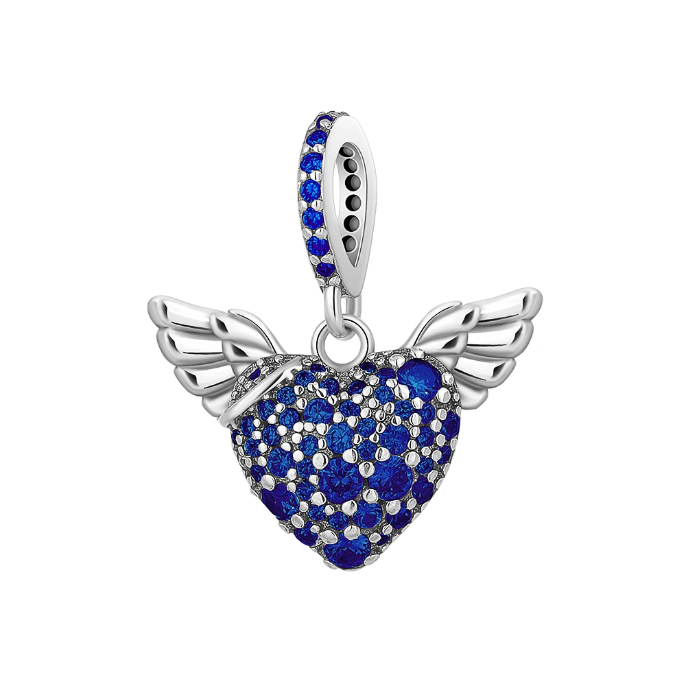 European 925 Fashion Blue Guardian Eye Palm Pendant fit Original Bracelet Pendant, Self designed Jewelry Gifts for Women