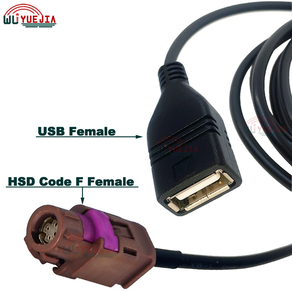 

USB Male / Female to HSD Code F 4 Pin Female Jack Connector LVDS Cable Car Head Unit Control Screen RCC NAC Cable Fast Shipping