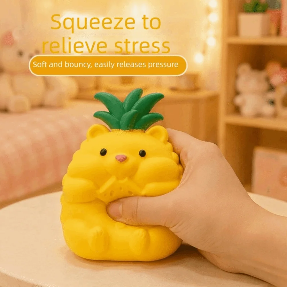 TPR Material Pineapple Bear Squishy Big Slow Resilience Slow Rebound Soft Texture Imitating Pineapple