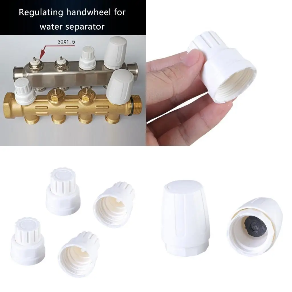 

R9UF 4Pcs Floor Heating Water Distributor Handwheel Switches Radiator Valves Caps Replacement Valves Cover Easy to Install