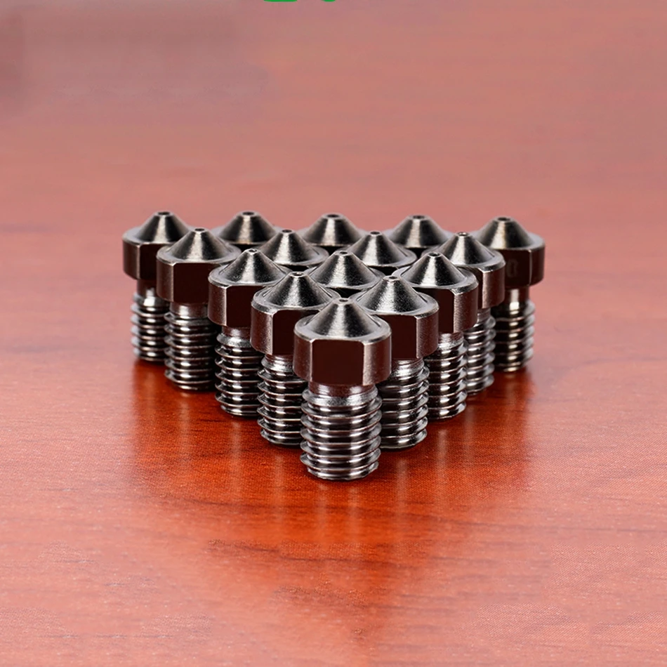 Torlipy Hardened Steel V6 Nozzle High Temperature Wear-Resistance 3D Print PEI PEEK Carbon Fiber 1.75mm Filament For E3D Hotend