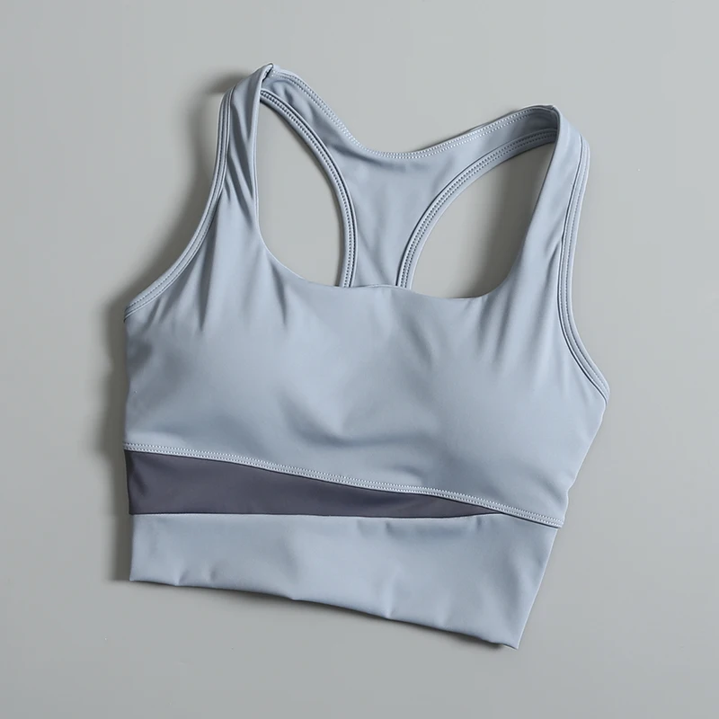 夏の女性用スポーツブラと下着新しいランニングベストスタイルの外部着用耐衝撃性とたるみ防止ジムビューティーバック