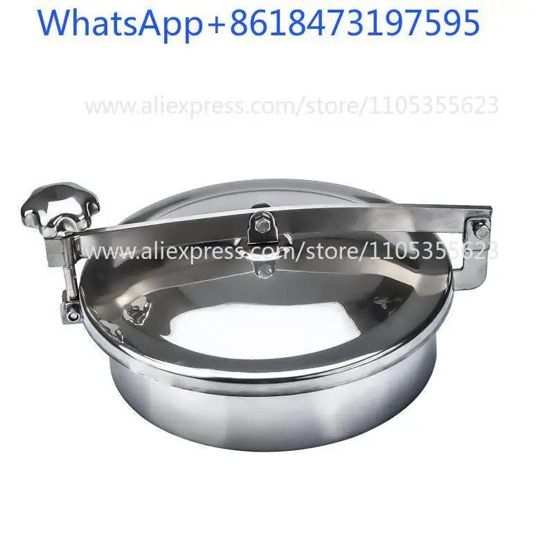 304 Sanitary Manhole Cover Stainless Steel Quick Opening Atmospheric Pressure Manhole Wine Can Round Flanging Hand Hole