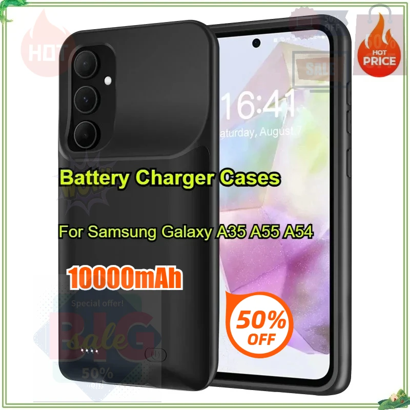 

10000mAh Battery Charger Case for Samsung Galaxy A35 A55 A54 Portable Power Bank Bateria Portable Battery Pack Charging Cover