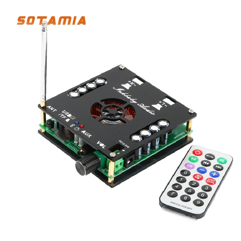 

SOTAMIA TDA7498E Power Amplifier Board Bluetooth-compatible Sound Amplifier Stereo Amplificador 160Wx2 With USB TF Aux FM