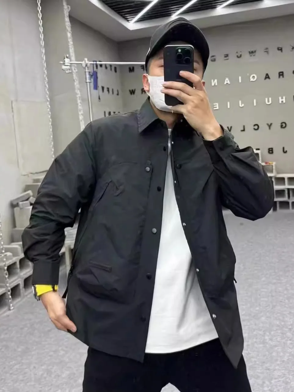 

Spring Autumn Men's Slim Fit Casual Collar Thin Jaet Faionable Versatile Workwear Top Trendy Color Simple Zipper Ja...