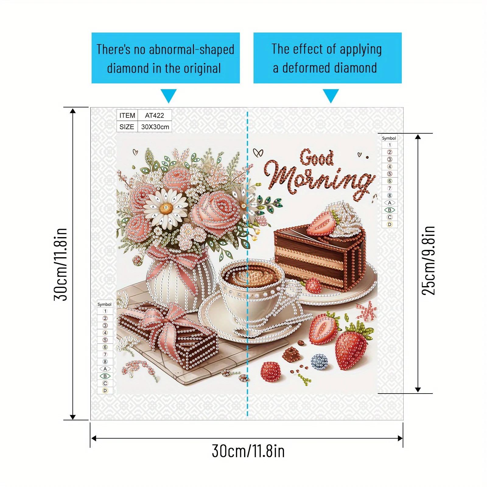 DIY Desserts and coffee 5D Special Shape Diamond Art Kits for Beginners,Diamond Art Painting Kits for Home Wall Decoration Gift