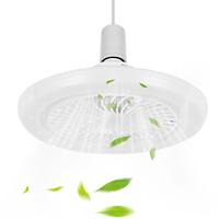 Modern Ceiling Fan With Remote Control Lighting Lamp E27 Converter Base For Bedroom And Living Room Smart Ceiling Fan Lam