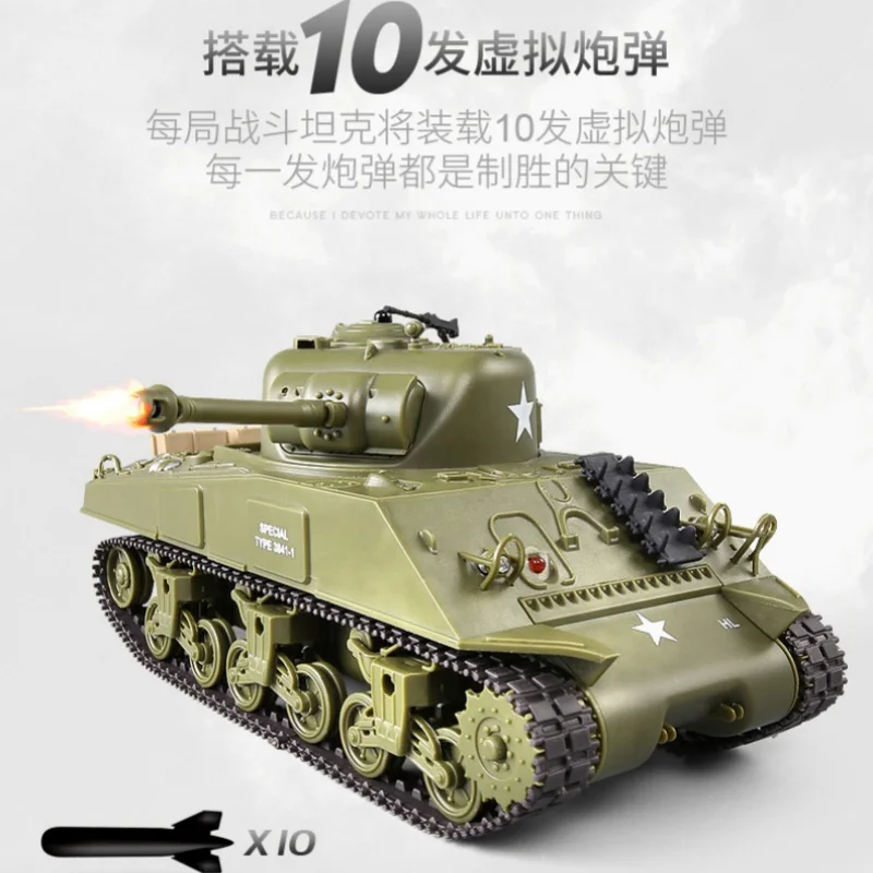 รีโมทคอนโทรลถัง Henglong 1/30 Sherman Vs Pershing อินฟราเรด Battle Tanks Rc Battling Panzer รีโมทคอนโทรล Us รุ่นของเล่นของขวัญ